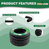 1 Inch Tubing Corrugated Pond Hose 1-Inch ID, 20.6 FT Length, Black PVC Kinkproof Strong Flex Tubing with Pipe Fittings, Aquarium, Pond Waterfall, Garden Pump Hose Drainage Tube