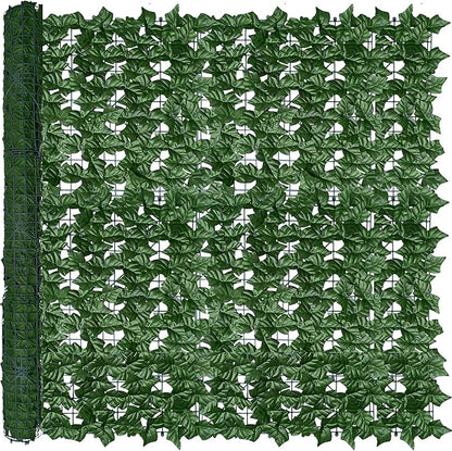ODTORY Artificial Ivy Privacy Fence Wall Screen, 48x120 in UV-Anti Faux Greenery Backdrop Ivy Vine Leaf Hedges Fence Panels for Patio, Balcony, Garden, Backyard Indoor Outdoor Green Wall Decor