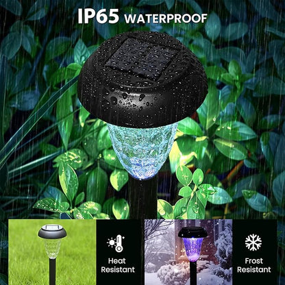 TISEJOY Solar Pathway Lights Outdoor Waterproof 12 Pack Color Changing Garden Light for Yard Patio Driveway Walkway Lawn Landscape Lighting for Outdoor Decor
