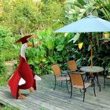Graduation Goose Outfit for 23'' High Cement Goose Statue, Lawn Porch Clothes Cute Grad Yard Statue Outfit for Patio Outdoor Garden Decoration (Red)