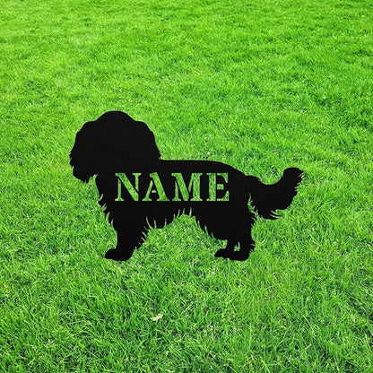 Personalized Cavalier King Charles Spaniel Yard Art Statue Stake,Custom Outdoor Garden Decor,Memorial Remembrance Sculpture Outdoor for Yard Garden Porch Lawn Grassland Park Farm Flowerpot Decor.
