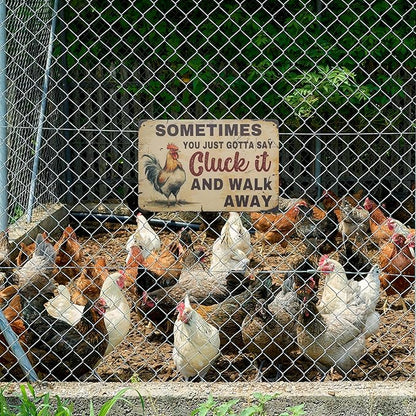 Funny Tin Signs Chicken Coop Decor Outdoor Vintage Rooster Gifts Yard-signs Decorative Signage For Farm and Garden 8×12 inches (L)