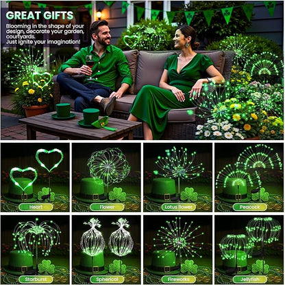 PEVOROS Garden Decor Solar Lights Outdoor,6 Pack 120LED Waterproof Colorful Solar Garden Lights Your Outdoor Decoration,Yard, Patio, Porch,Flower Pot,Pathway,Christmas (Green)