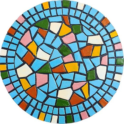 Garden Decoration - Mosaic Stepping Stone - Patio Decoration Stone 12 Inch (Blue)
