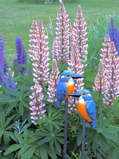 Ceramic Garden Decor - Bird Lawn Stake - Outdoor Statue - Perfect, Unique Gifts for Gardeners Woman, Men, Yard Gifts - Handmade, Frostproof, GK601-1