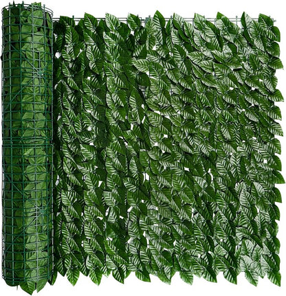 iCover Artificial Ivy Privacy Screen for Fence, 59x157in Strengthened Joint Prevent Leaves Falling Off, Faux Hedge Panels Greenery Vines, Decorative Fences for Outdoor, Garden