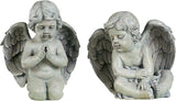 Roman Josephs Studio Inspirational Sitting Cherubs Outdoor Garden Statue, 9.5-Inch - 2 Statues