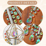 Crystal Wind Chimes - Glass Wind Chimes for Outside, Outdoor Crystal Suncatcher with Tuned Tubes, Reflective Windchimes Outdoors Unique, Hanging Prism Rainbow Maker Chandelier Home Decor Gift