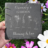 Personalized Garden Stone, Custom Birth Month Flower, Mothers Day Presents, Granny Gifts, Gifts for Mom