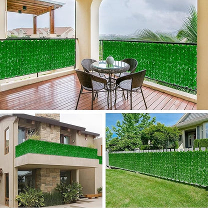 Bybeton 60" x 120" Artificial Ivy Privacy Fence Screen, UV Protected Faux Ivy Privacy Fence Roll, 50 Sq. Ft. Dense Greenery Wall Panels for Outdoor Patio, Garden, Balcony and Backyard Decor