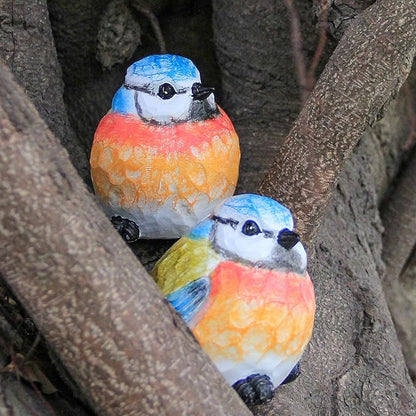 Smadeer Bird Statue for Garden Decoration,A Set of 2 Pieces Garden Sculptures & Statues,Animal Bird Figurine for Outdoor Yard Porch Lawn Patio Shelf Bookshelf Decor,Small Bird Ornament