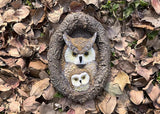 Resin Owl Mum&Baby Tree Hugger- Hanging Statue for Tree Decoration-Outdoor Tree Décor for Garden Yard Fence-9.5 Inch(Owl Mum&Baby)
