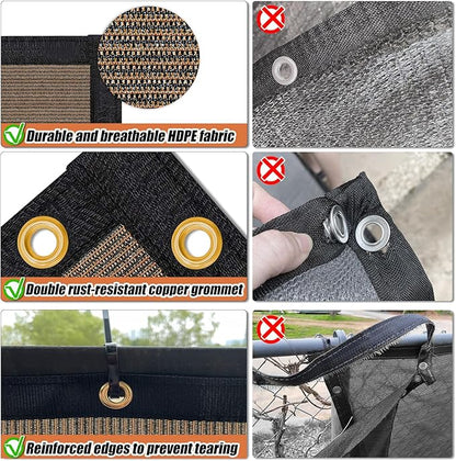 KANAGAWA 6ft x 25ft Privacy Screen Fence, 90% Blockage Heavy Duty 175 GSM Fencing Mesh Net Cover for Outdoor Wall Garden Yard Backyard 40 Cable Zip Ties Included Brown