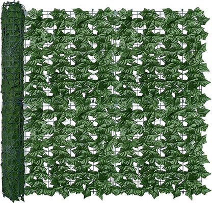 ODTORY Artificial Ivy Privacy Fence Wall Screen,40X160 in UV-Anti Faux Greenery Backdrop Ivy Vine Leaf Hedges Fence Panels for Patio, Balcony, Garden, Backyard Indoor Outdoor Green Wall Decor