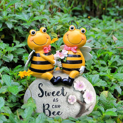 Bee Statue for Garden decor,Honey Bee Gifts Spring Decor for Outdoor,Bumle Bee Figurines Decoration for Garden Patio Yard Lawn&Indoor Table Shelf Kitchen Home Decor,Best Gifts for Lovers women