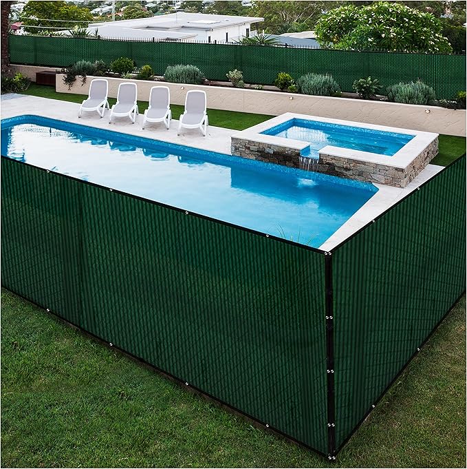 Boen - Backyard Privacy Screen Fence Covering 6' x 25' - Green - Instant Outdoor Privacy Fence Screen for Any Metal, Chain Link, Wood Panels or Plastic Fencing - Shade & Block Wind Privacy Wall