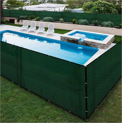 Boen - Backyard Privacy Screen Fence Covering 4' x 50' - Green - Instant Outdoor Privacy Fence Screen for Any Metal, Chain Link, Wood Panels or Plastic Fencing - Shade & Block Wind Privacy Wall