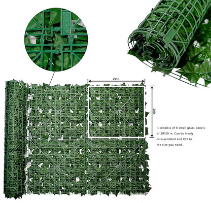 Bybeton 40" x 80" Artificial Ivy Privacy Fence Screen, UV Protected Faux Ivy Vine Leaf Roll, Greenery Wall Panels for Outdoor Patio, Balcony, Garden and Backyard Privacy Decor