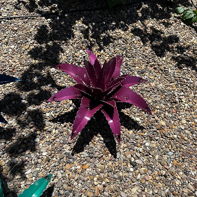 Mini Metal Agave - Garden Art (Purple)