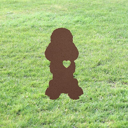 Personalized Poodle Garden Statue Stake,Custom Poodle Outdoor Yard Art Decor,Memorial Remembrance Sculpture,Outdoor Statue for Yard Garden Porch Lawn Grassland Park Farm Flowerpot Decor.
