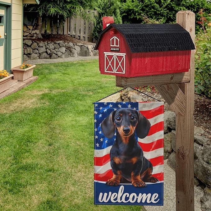 Dog Garden Flag Seasonal Double Sided 12 x 18 Inch Small Yard Flag for Indoor Outdoor Decor Holiday All Seasons