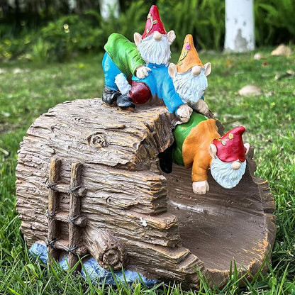Decorative Gutter Downspout Extensions Statue,3" x 4" Downspout Extension Sculpture,Gnomes Decorative Rain Gutter Downspout Extension Figurine Decor Sculpture for Lawn Yard