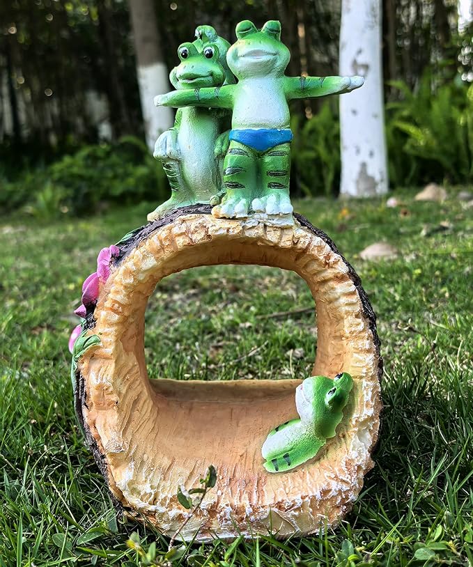 Decorative Gutter Downspout Extensions Statue,3" x 4" Downspout Extension Sculpture,Frog Decorative Rain Gutter Downspout Extension Figurine Decor Sculpture for Lawn Yard