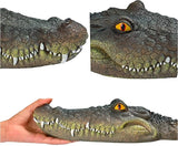 LUEUR Pond Floating Fake Alligator Head Decoy Crocodile Fake Head for Decorations Outdoor Pools Float Fake Gator Head Deterrent Ducks for Pond Decorations,Swimming Pool, Koi Pools