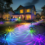 TISEJOY Solar Pathway Lights Outdoor Waterproof 16 Pack Color Changing Garden Light for Yard Patio Driveway Walkway Lawn Landscape Lighting for Outdoor Decor