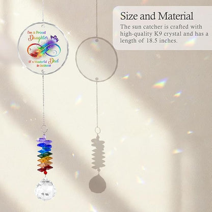 Glass Ornament Suncatcher - Sympathy Gift for Loss of Loved One - Memorial Ornaments - Heaven Keepsake - Grieving Gifts for Mom, Sisters, Friends - Mother's Day Father's Day Comfort Gift