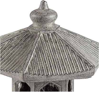 John Timberland Pagoda Statue Sculpture Asian Japanese Garden Decor Indoor Outdoor Front Porch Patio Yard Outside Home Balcony House Exterior Lawn Gray Old Faux Stone Finish Resin 16 1/2" Tall