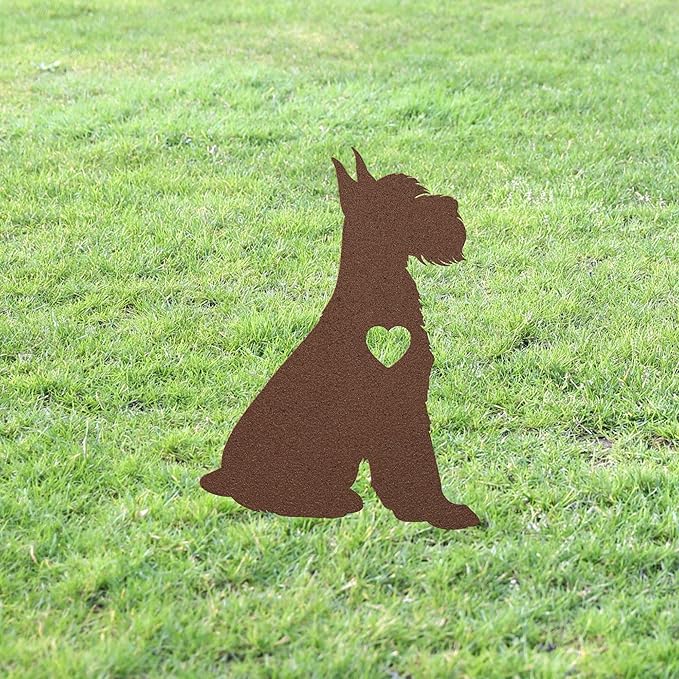 Personalized Giant Schnauzer Yard Statue Stake,Custom Giant Schnauzer Dog Outdoor Garden Art Decor,Memorial Remembrance Sculpture for Yard Garden Porch Lawn Grassland Park Farm Flowerpot Decor.