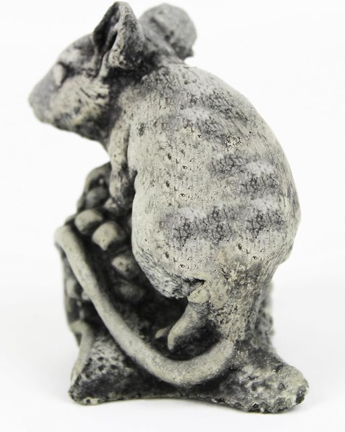 Mini Mouse Garden Statue Cement Figure Concrete Sculpture Mouse Cast Stone Figurines