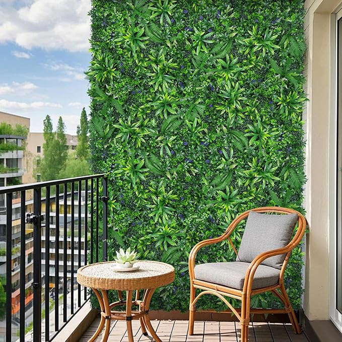 Grooy Artificial Boxwood Roll Panels, Grass Wall Panels 40"x120"(33.33 SQFT), Privacy Hedge Fence Screen with UV Protection, Fake Greenery Backdrop for Indoor Wedding and Outdoor Garden Backyard