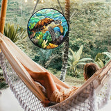 Stained Glass Window Hanging - Cute Sea Turtle Suncatcher for Door Garden Yard Blue Ocean Sun Catchers Decor Christmas Mother's Day Birthday Children's Gifts for Women Mom Nana Friend 9.8 in