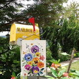 Spring Summer Pansy Flower Garden Flag 12x18 Inch Double Sided Burlap, Floral Seasonal Yard Sign Home Outdoor Decoration