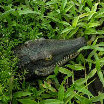 LUEUR Floating Alligator Head Garden Decor for Ponds & Pools – Realistic Crocodile Head Floating Ornament, Decorative Alligator Accent for Outdoor Water Features, Yard & Landscape Decoration