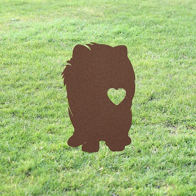 Personalized Pomeranian Garden Statue Stake,Custom Pomeranian Outdoor Yard Art Decor,Memorial Remembrance Sculpture,Outdoor Statue for Yard Garden Porch Lawn Grassland Park Farm Flowerpot Decor.