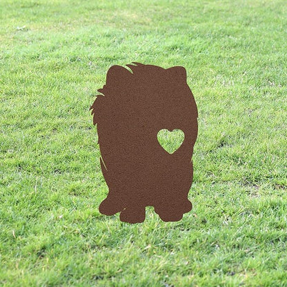 Personalized Pomeranian Garden Statue Stake,Custom Pomeranian Outdoor Yard Art Decor,Memorial Remembrance Sculpture,Outdoor Statue for Yard Garden Porch Lawn Grassland Park Farm Flowerpot Decor.