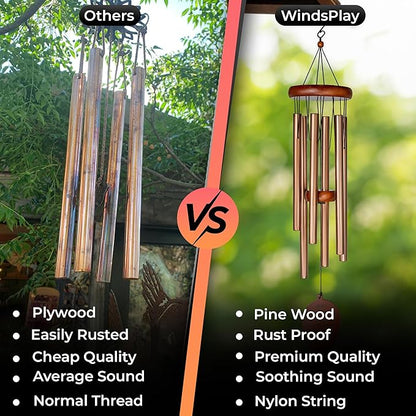 Best Memorial Wind Chimes for Outside - 32.5" Sympathy Wind Chimes Memorial Gifts for Loss of Loved One - in Remembrance Gifts - Best Bereavement Gift Idea for Loss of Loved One - Unique Funeral Gift