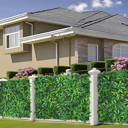 Grooy Artificial Boxwood Roll Panels, Grass Wall Panels 40"x120"(33.33 SQFT), Privacy Hedge Fence Screen with UV Protection, Fake Greenery Backdrop for Indoor Wedding and Outdoor Garden Backyard