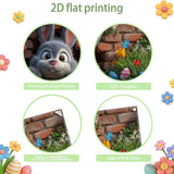 Easter Garage Door Banner Cover, Easter Bunny Colorful Eggs Spring Party Backdrop Decor, Garage Door Cover For Outdoor Yard Holiday Decoration (Cute Bunny)