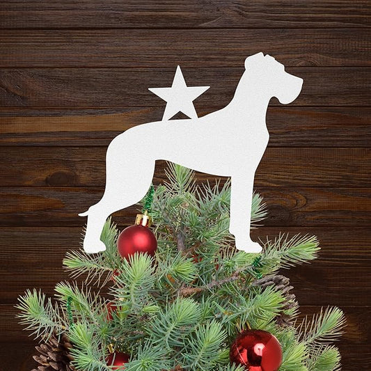 Great Dane Tree Topper Christmas Holiday Decor Ornament Dog Gift Ideas,Great Dane Memorial Remembrance Sculpture,Outdoor Statue for Yard Garden Porch Lawn Grassland Park Farm Flowerpot Decor.