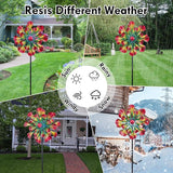 360° Outdoor Wind Spinner 75" Height Large Two-Way Wind Sculpture with Metal Shake for Patio, Lawn, Garden & Yard Decor