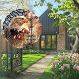 American Eagle Flag Wind Spinner Outdoor, USA 250th Anniversary Wind Chime, 8 Inch 3D Metal Garden Wind Spinner, Stainless Steel Patriotic Yard Hanging Decor Gift