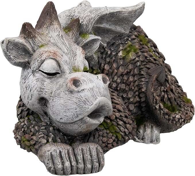 Northlight Sleeping Dragon Outdoor Garden Statue - 14.25"