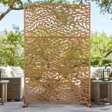 72" H47" W Metal Outdoor Privacy Screen - Freestanding, Decorative Fence (3 Panels)