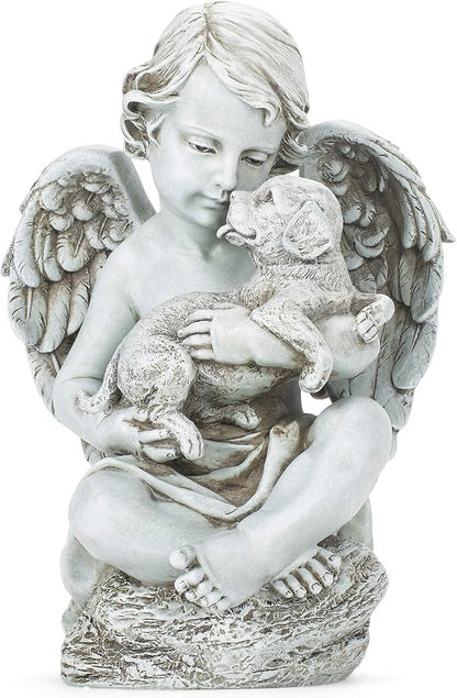 Joseph's Studio by Roman Cherub with Puppy Garden Statue, Garden Collection,