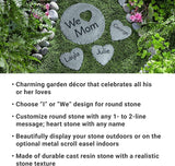 Let's Make Memories Personalized Garden Stone - Resin - Custom Garden Décor - Heart Stepping Stone - for Dad - for Father's Day