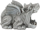 Design Toscano Roland the Gothic Gargoyle Gutter Guardian Rain Downspout Extension Outdoor Statue, 10 Inch Long, Cast Stone Resin, Grey Stone Finish